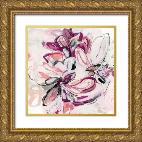 Fuchsia Floral II Gold Ornate Wood Framed Art Print with Double Matting by Vess, June Erica
