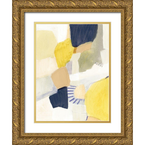 Trove II Gold Ornate Wood Framed Art Print with Double Matting by Barnes, Victoria