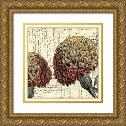 Vintage Composition IV Gold Ornate Wood Framed Art Print with Double Matting by Vision Studio