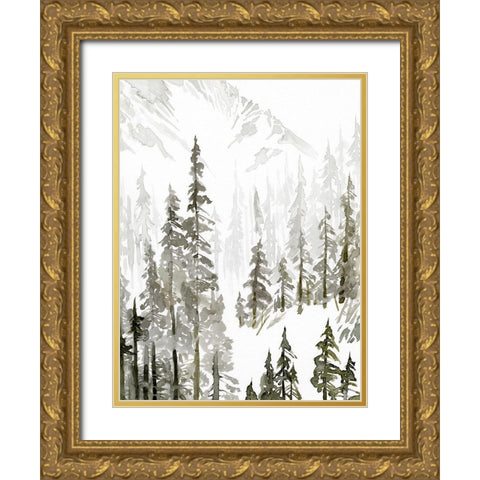 Continental Divide I Gold Ornate Wood Framed Art Print with Double Matting by Green, Jacob