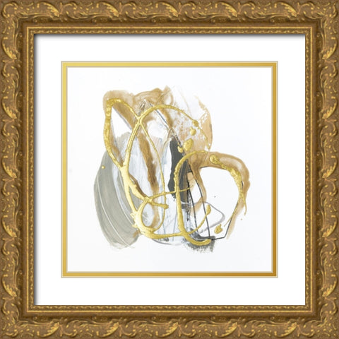 Metallurgy IV Gold Ornate Wood Framed Art Print with Double Matting by Vess, June Erica