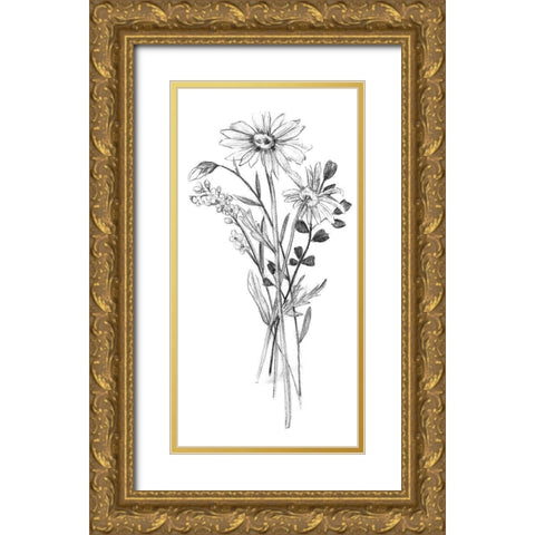 Hiding I Gold Ornate Wood Framed Art Print with Double Matting by Wang, Melissa