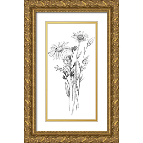 Hiding II Gold Ornate Wood Framed Art Print with Double Matting by Wang, Melissa