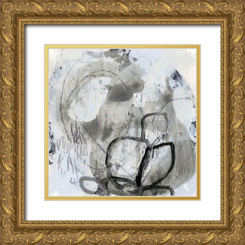 Neutral Swipe I Gold Ornate Wood Framed Art Print with Double Matting by Vess, June Erica