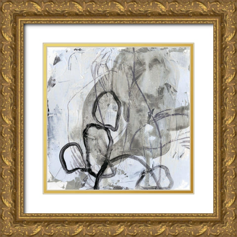 Neutral Swipe IV Gold Ornate Wood Framed Art Print with Double Matting by Vess, June Erica