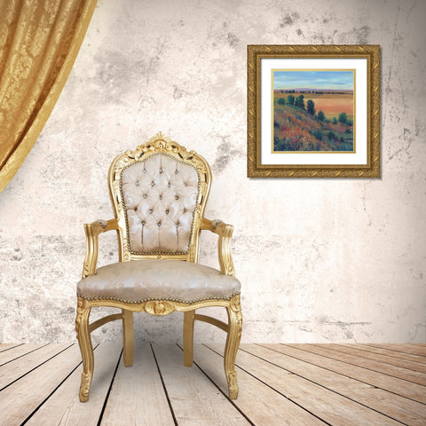 Hilltop View I Gold Ornate Wood Framed Art Print with Double Matting by OToole, Tim