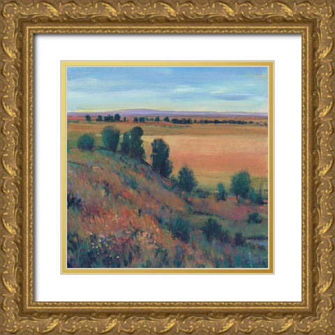 Hilltop View I Gold Ornate Wood Framed Art Print with Double Matting by OToole, Tim