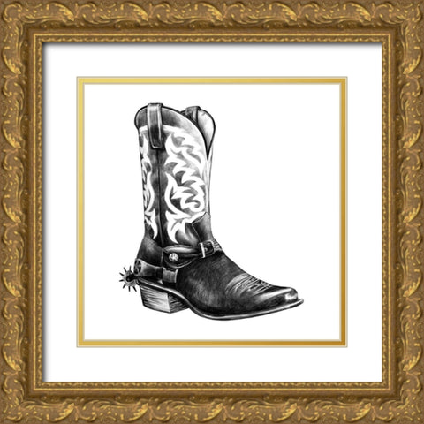 Vintage Cowboy II Gold Ornate Wood Framed Art Print with Double Matting by Popp, Grace