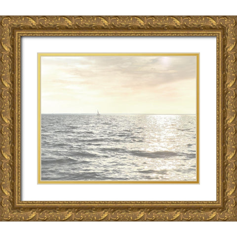 Uncharted I Gold Ornate Wood Framed Art Print with Double Matting by Chandler, Sharon