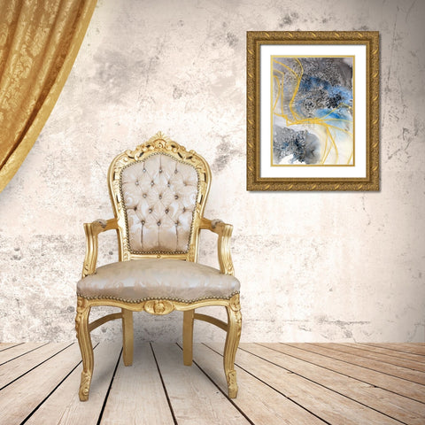Coastal Watercolor Abstract I Gold Ornate Wood Framed Art Print with Double Matting by Orlov, Irena
