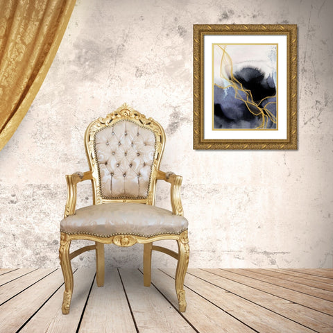 Coastal Watercolor Abstract II Gold Ornate Wood Framed Art Print with Double Matting by Orlov, Irena