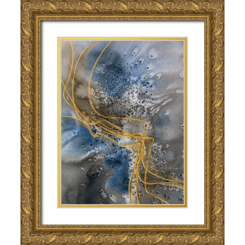 Coastal Watercolor Abstract V Gold Ornate Wood Framed Art Print with Double Matting by Orlov, Irena