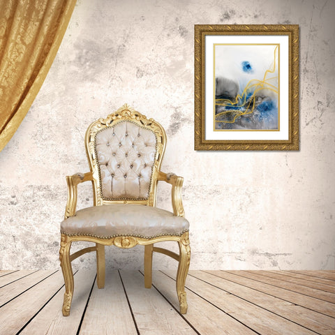 Coastal Watercolor Abstract VIII Gold Ornate Wood Framed Art Print with Double Matting by Orlov, Irena