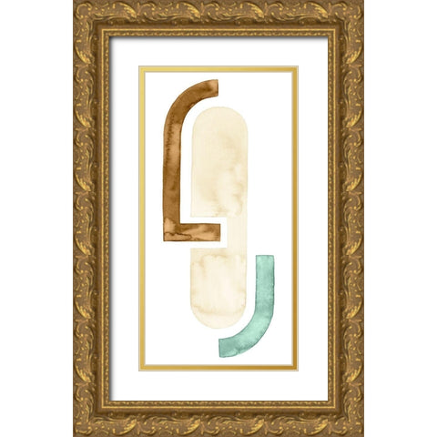 Strata Shift II Gold Ornate Wood Framed Art Print with Double Matting by Popp, Grace