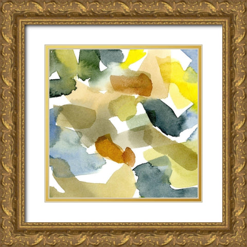 Watercolor Palette I Gold Ornate Wood Framed Art Print with Double Matting by Caroline, Emma