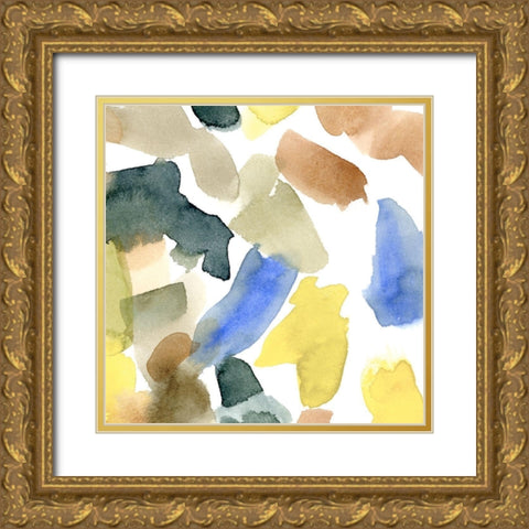 Watercolor Palette II Gold Ornate Wood Framed Art Print with Double Matting by Caroline, Emma