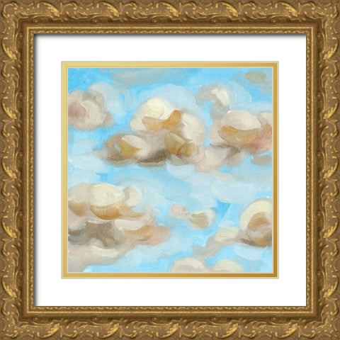 Floating Clouds II Gold Ornate Wood Framed Art Print with Double Matting by Wang, Melissa