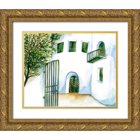 Sunny Afternoon I Gold Ornate Wood Framed Art Print with Double Matting by Wang, Melissa