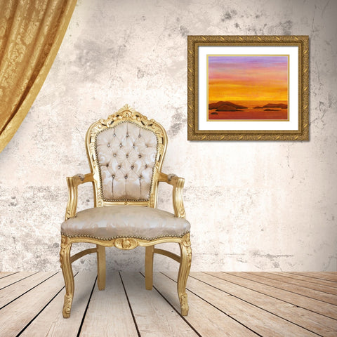 Ocean Glow I Gold Ornate Wood Framed Art Print with Double Matting by OToole, Tim