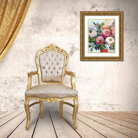 Lustrous Bouquet II Gold Ornate Wood Framed Art Print with Double Matting by Popp, Grace