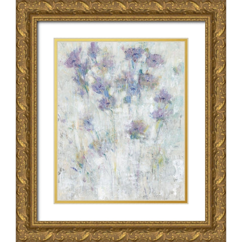 Lavender Floral Fresco I Gold Ornate Wood Framed Art Print with Double Matting by OToole, Tim