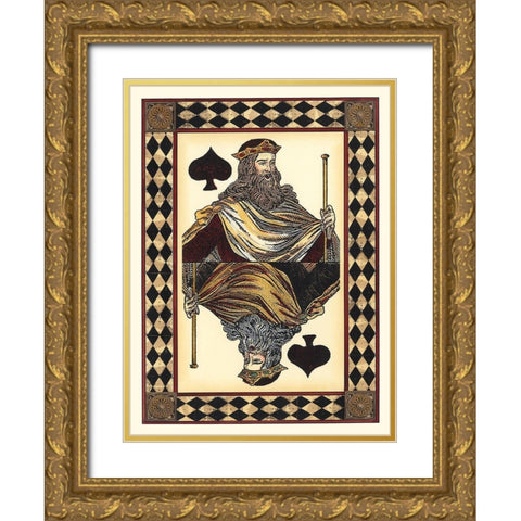 Harlequin Cards I Gold Ornate Wood Framed Art Print with Double Matting by Vision Studio