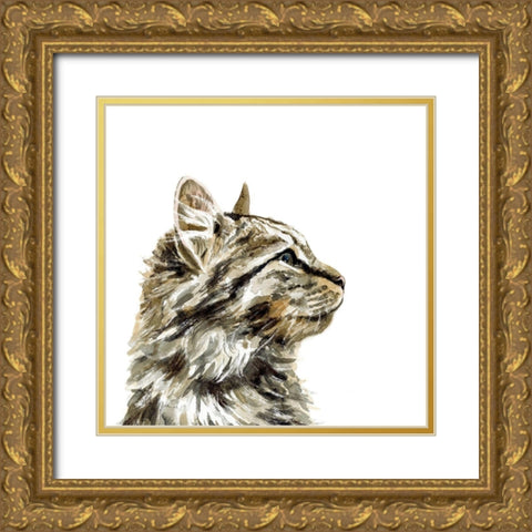 Pet Profile IV Gold Ornate Wood Framed Art Print with Double Matting by Barnes, Victoria