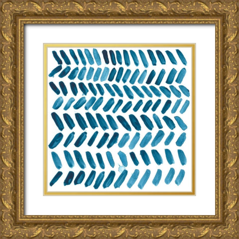 Liquid Motif I Gold Ornate Wood Framed Art Print with Double Matting by Vess, June Erica