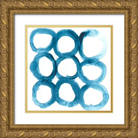 Liquid Motif III Gold Ornate Wood Framed Art Print with Double Matting by Vess, June Erica