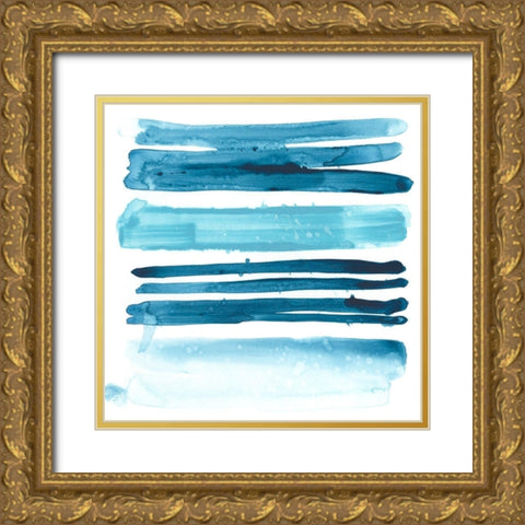 Liquid Motif V Gold Ornate Wood Framed Art Print with Double Matting by Vess, June Erica