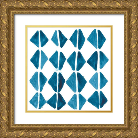 Liquid Motif IX Gold Ornate Wood Framed Art Print with Double Matting by Vess, June Erica