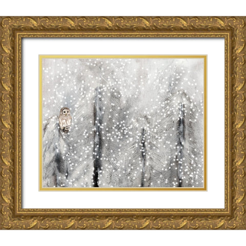 Snowy Habitat II Gold Ornate Wood Framed Art Print with Double Matting by Ludwig, Alicia