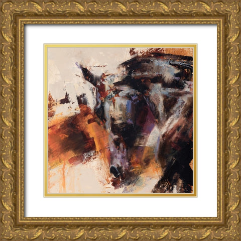 Polished Curve Gold Ornate Wood Framed Art Print with Double Matting by Chapman, Julie T.