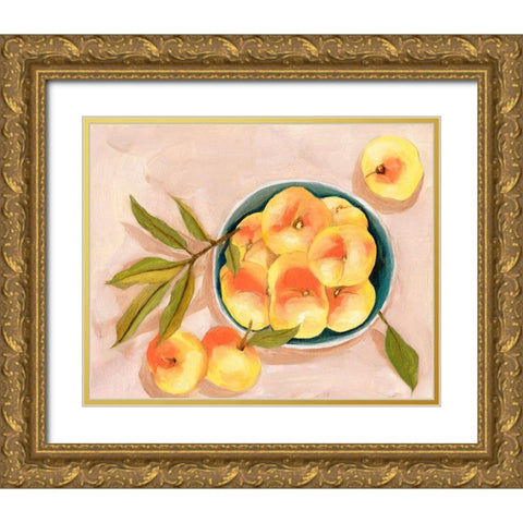 Saturn Peaches II Gold Ornate Wood Framed Art Print with Double Matting by Wang, Melissa