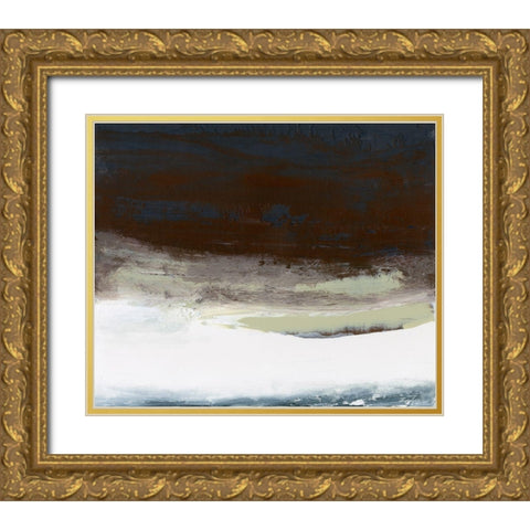 Lyrical III Gold Ornate Wood Framed Art Print with Double Matting by Gordon, Sharon