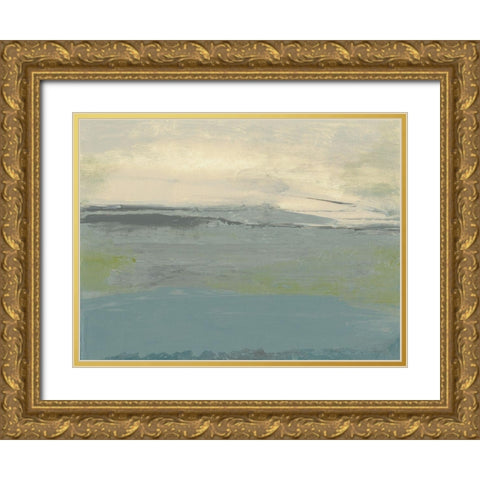 Milieu V Gold Ornate Wood Framed Art Print with Double Matting by Gordon, Sharon