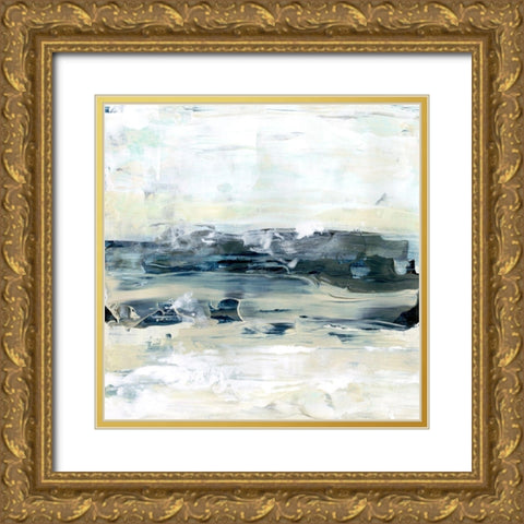 Coastal Blues II Gold Ornate Wood Framed Art Print with Double Matting by Bramma, Lila