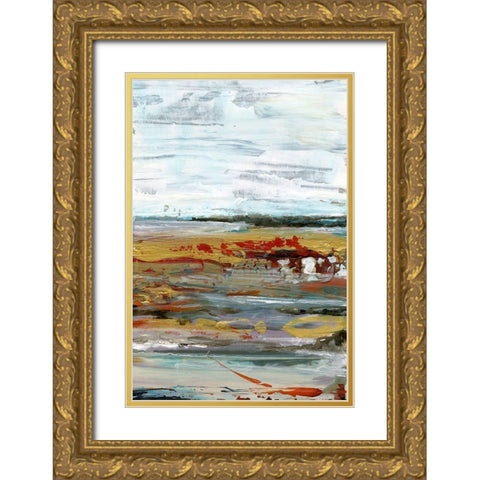 Marble Coast I Gold Ornate Wood Framed Art Print with Double Matting by Bramma, Lila