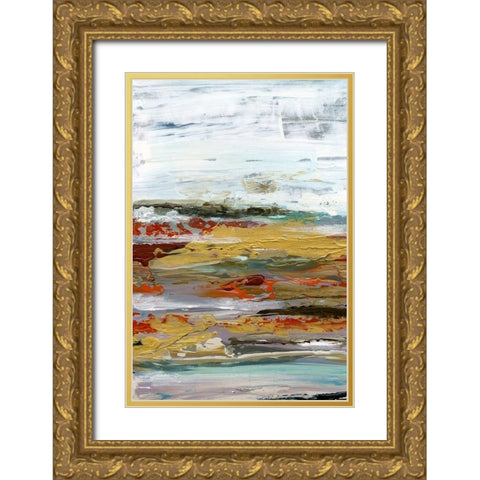 Marble Coast II Gold Ornate Wood Framed Art Print with Double Matting by Bramma, Lila