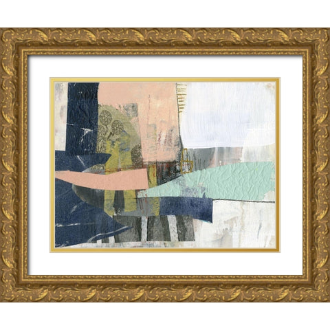 Pieces I Gold Ornate Wood Framed Art Print with Double Matting by Goldberger, Jennifer