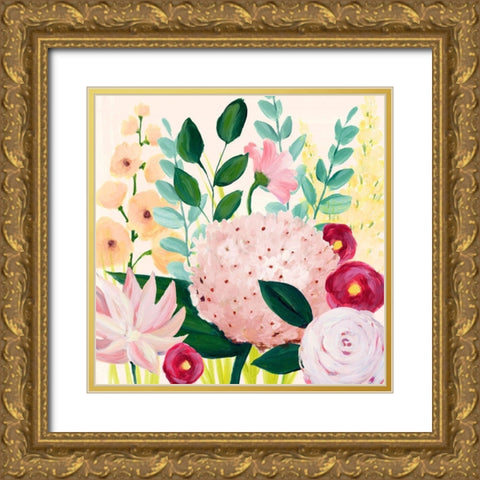 Mothers Day Blooms I Gold Ornate Wood Framed Art Print with Double Matting by Popp, Grace