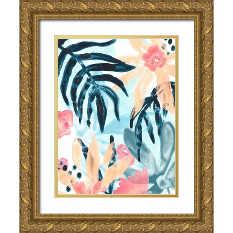 Island Intuition I Gold Ornate Wood Framed Art Print with Double Matting by Vess, June Erica