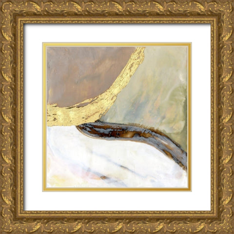 Converging Pathways I Gold Ornate Wood Framed Art Print with Double Matting by Goldberger, Jennifer