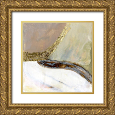 Converging Pathways I Gold Ornate Wood Framed Art Print with Double Matting by Goldberger, Jennifer