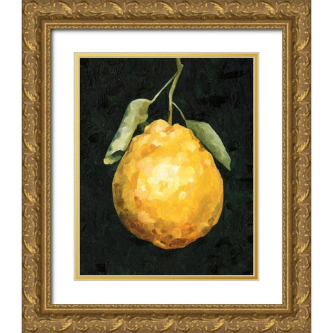 Dark Lemon II Gold Ornate Wood Framed Art Print with Double Matting by Caroline, Emma