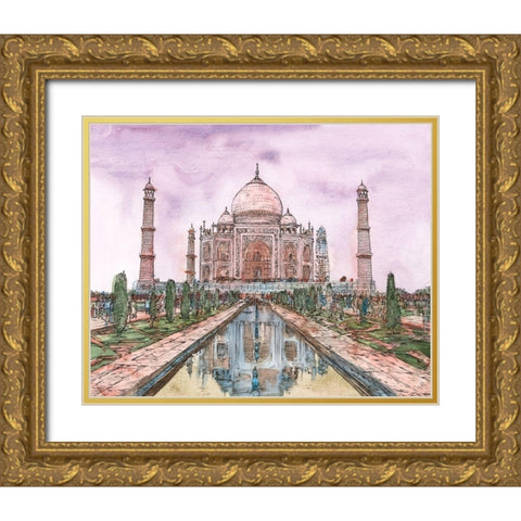 Dreaming of India II Gold Ornate Wood Framed Art Print with Double Matting by Wang, Melissa