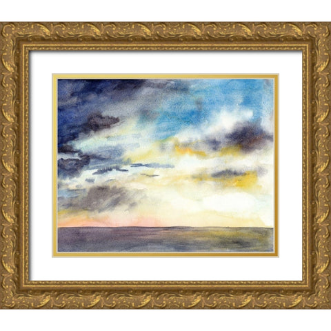 September Sky Studies I Gold Ornate Wood Framed Art Print with Double Matting by McCreery, Paul