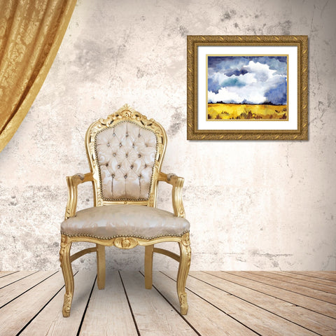 September Sky Studies II Gold Ornate Wood Framed Art Print with Double Matting by McCreery, Paul