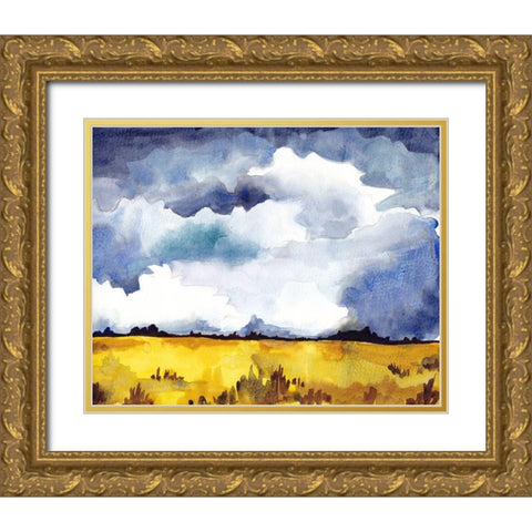 September Sky Studies II Gold Ornate Wood Framed Art Print with Double Matting by McCreery, Paul