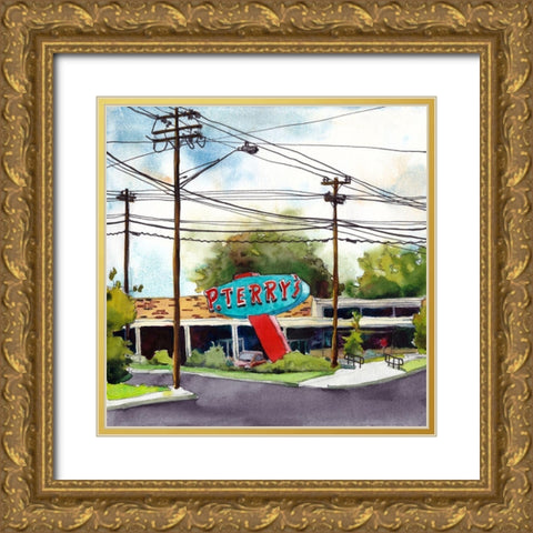 Urban Study III Gold Ornate Wood Framed Art Print with Double Matting by McCreery, Paul